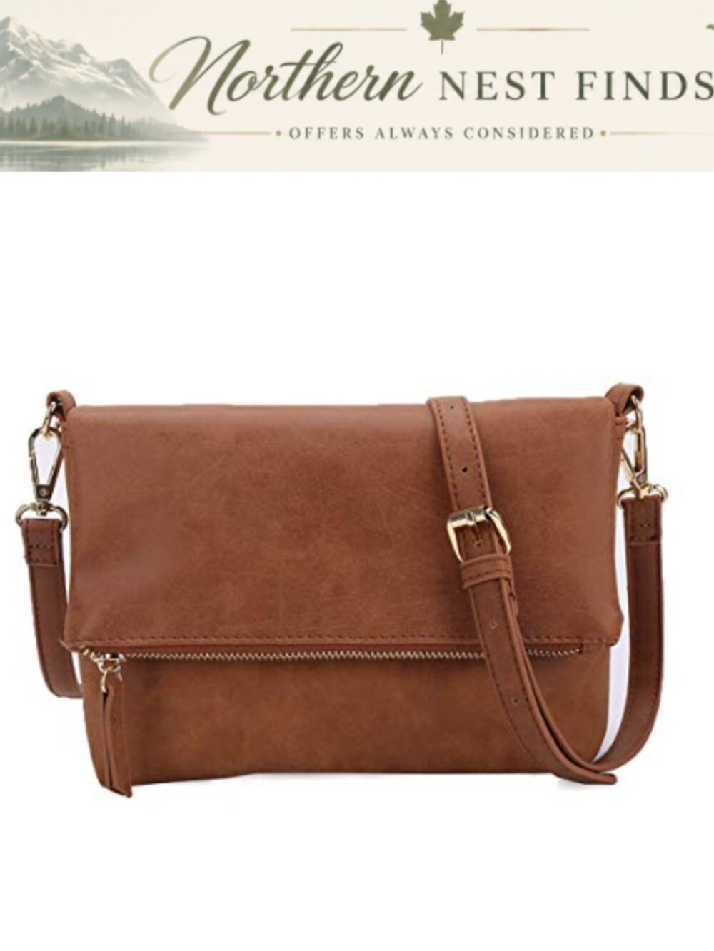 Small Crossbody Bag for Women Vegan PU Leather Adjustable Strap Purse